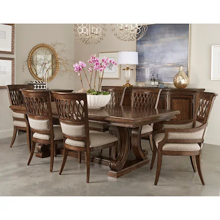 Transitional Seven Piece Dining Set